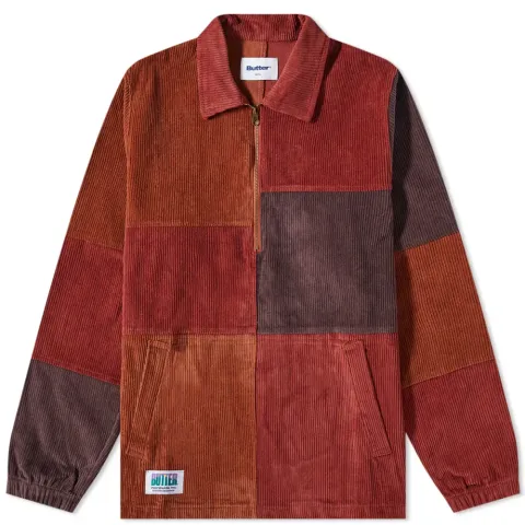 Cord Patchwork Pullover Jacket