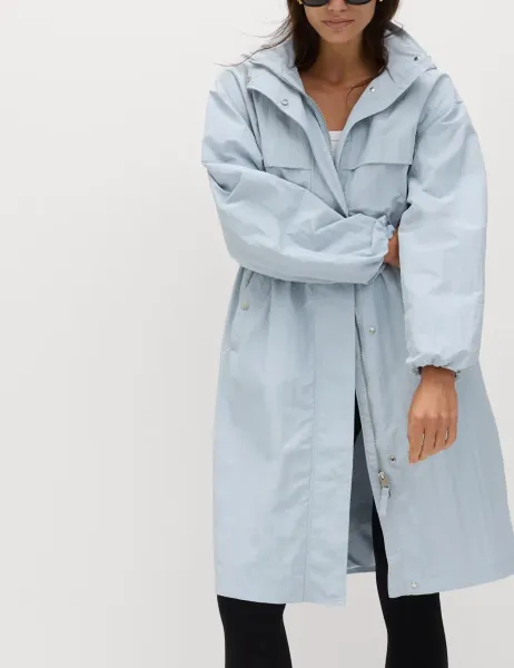 Marks & Spencer Shower Resistant Lightweight Hooded Longline Utility Parka