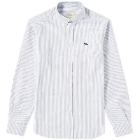 Maison Kitsuné Button Down Classic Embroidered Fox Shirt