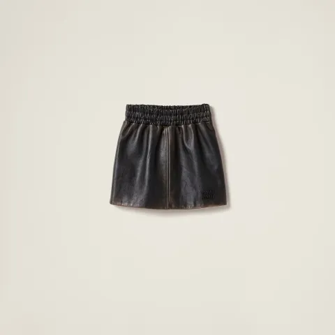 Nappa leather skirt