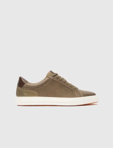 Rodd & Gunn Leather Lace Up Trainers Stone