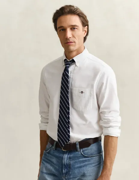 Gant Regular Fit Pure Cotton Oxford Shirt White