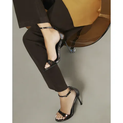 River Island Tortoise Shell Strappy Heeled Sandals
