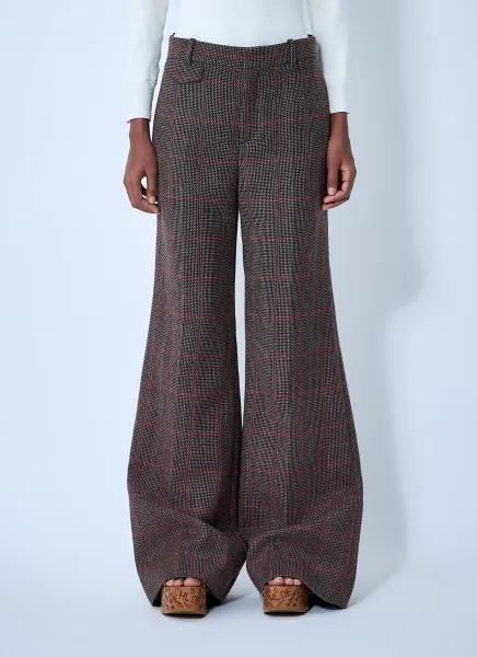 Wool Check Pants