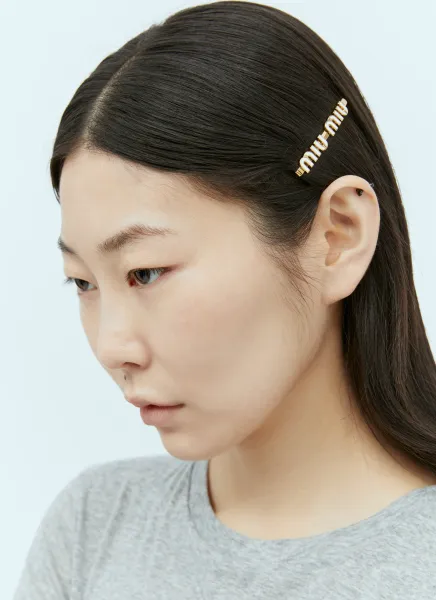 Logo Plaque Hair Clip
