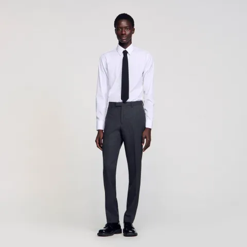 Wool suit trousers