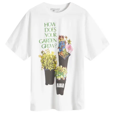 Flower Pot Print Oversized T-Shirt