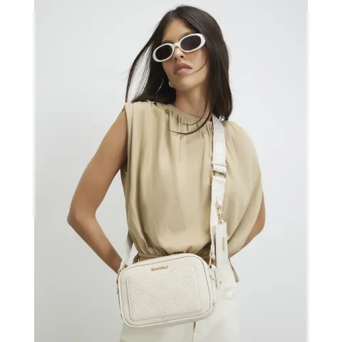 River Island Pocket Front Monogram Cross Body Bag