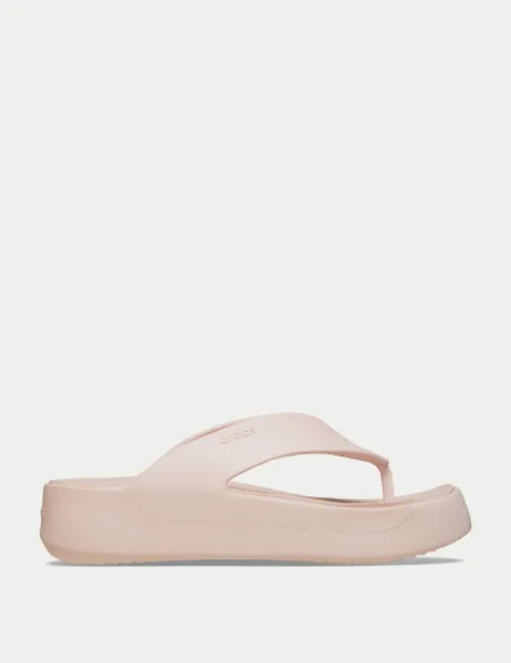 Crocs Getaway Flatform Flip Flops Pink