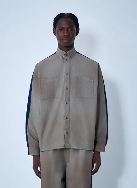 Washed Cotton Track Shirt