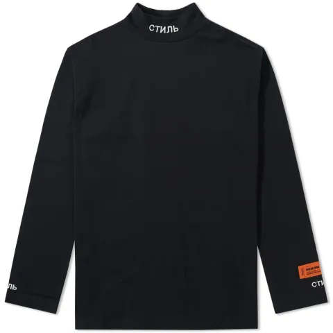 Long Sleeve Jersone Mock Neck Tee