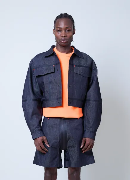 Embossed Denim Jacket