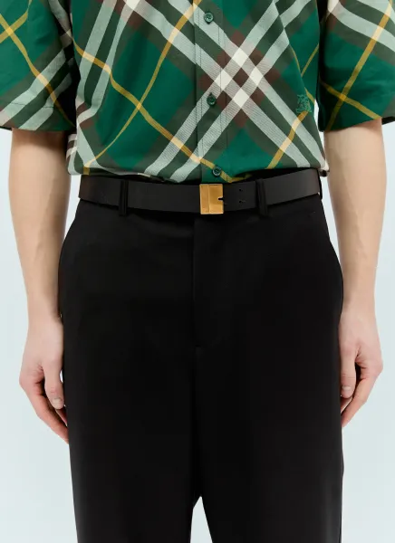 Reversible B Cut Leather Belt