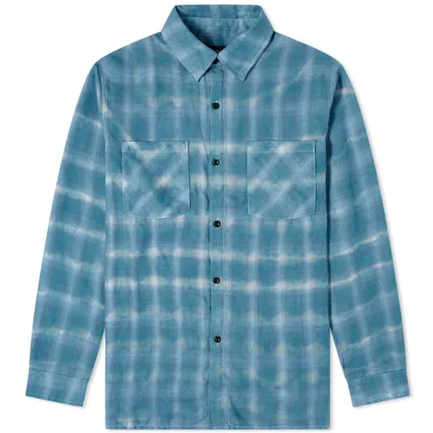 Faded Check Flannel Shirt