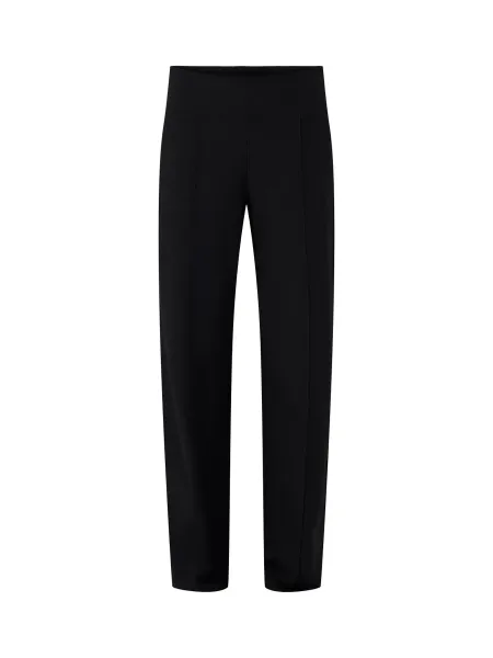 High-Waisted Wide-Leg Pintuck Trousers