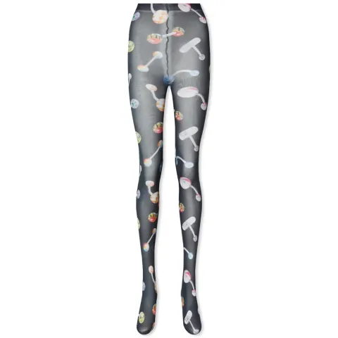 All Over Pierce Printed Tights