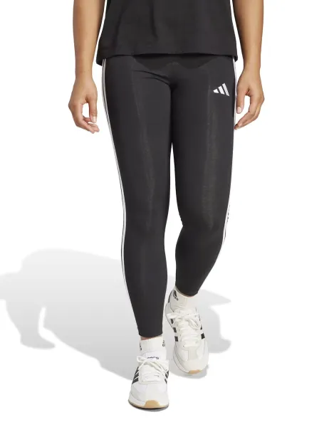Adidas Essentials 3-Stripes Cotton Leggings Black