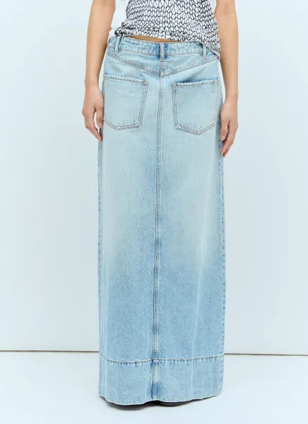 Backwards Denim Skirt