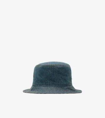 Denim Bucket Hat in Indigo blue