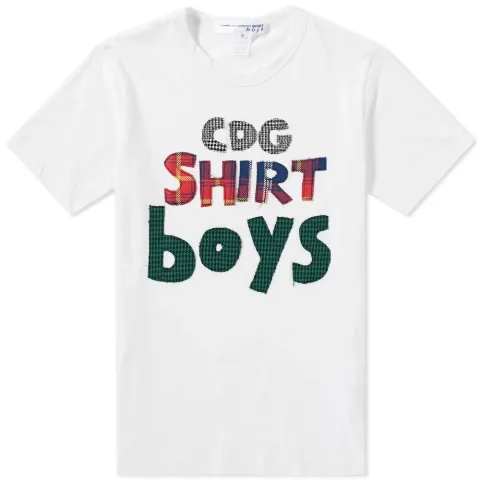 Comme des Garcons SHIRT BOYS Tartan Logo Tee