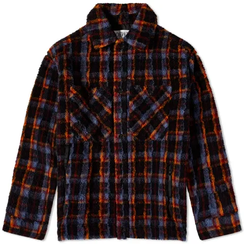 ELN Check Fleece Overshirt