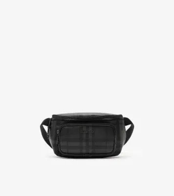 City Check Belt Bag in Iron grey - Men, Cotton, Technical