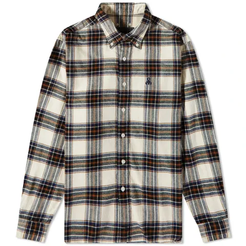 SOPHNET. Flannel Check Button Down Shirt