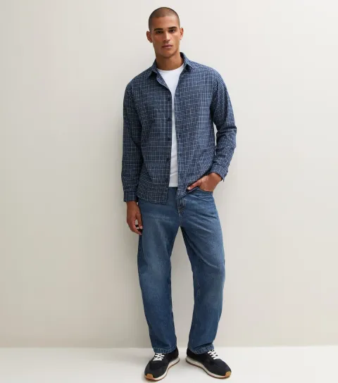 Jack & Jones Men's Mid Blue Straight Leg Jeans