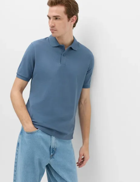 Marks & Spencer Ultimate Pique Polo Shirt Dusty Blue