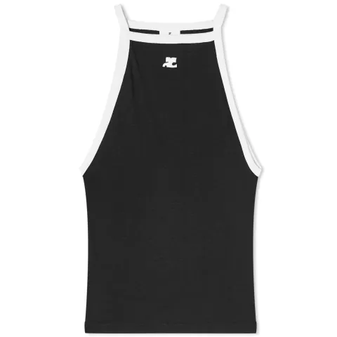 Courrèges Light Ribs Contrast Tank Top