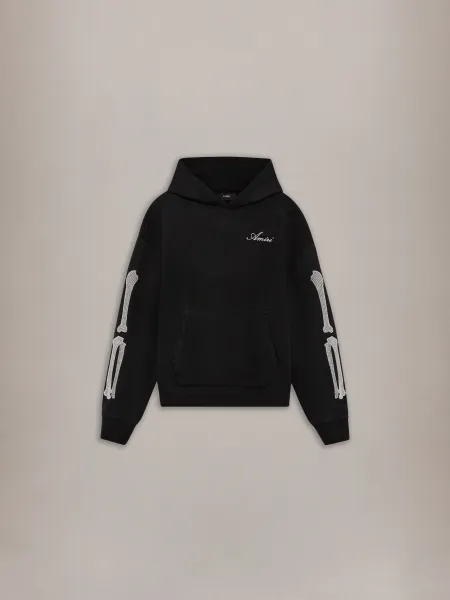 BONES OVERSIZED HOODIE - Black