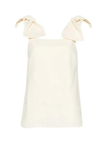 Bow strap top Coconut milk
