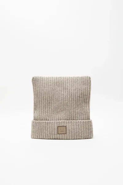 Face logo square beanie