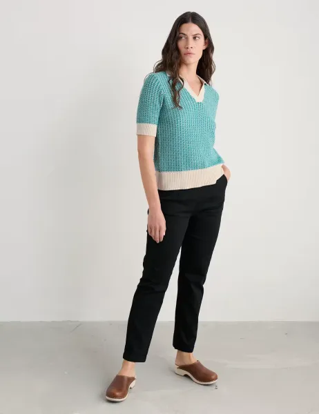 Seasalt Cornwall Cotton Rich Tapered Ankle Grazer Trousers