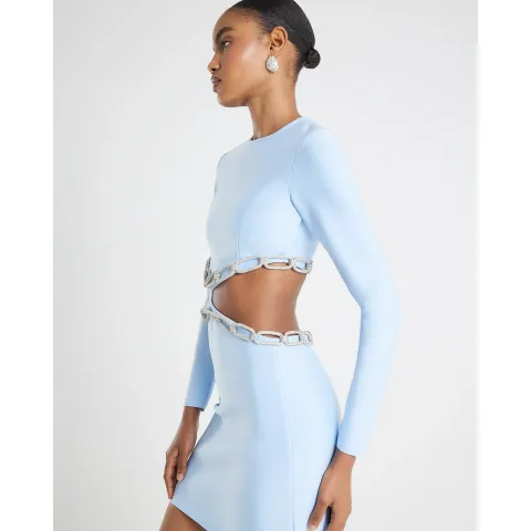 River Island Chain Detail Cut Out Mini Dress