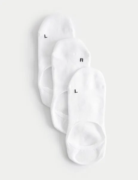 Goodmove 3 Pack Invisible Cushioned Trainer Liners White
