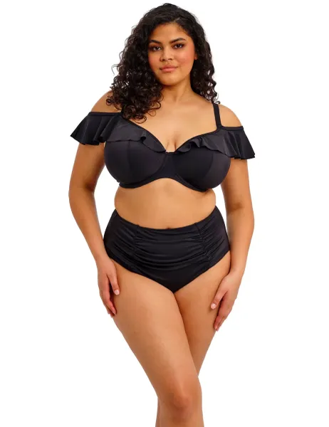 Elomi Plain Sailing Wired Plunge Bikini Top (DD-HH) Black