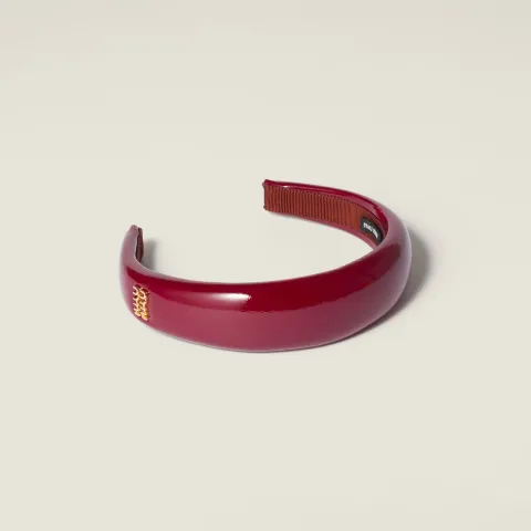 Patent leather headband