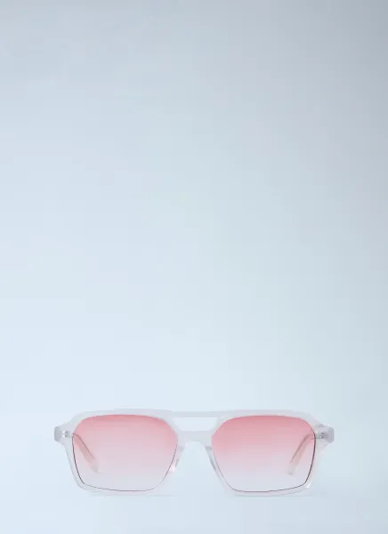 Transparent Frame Square Sunglasses