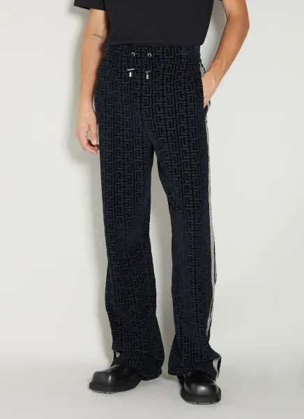 Velvet Monogram Pyjama Pants