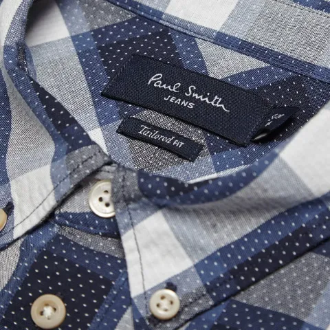 Jacquard Check Button Down Shirt