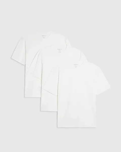 River Island Regular Fit Cotton T-Shirts 3 Pack