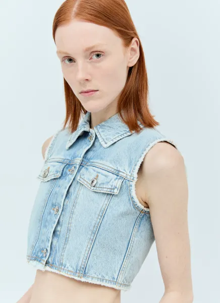 Crop Denim Vest