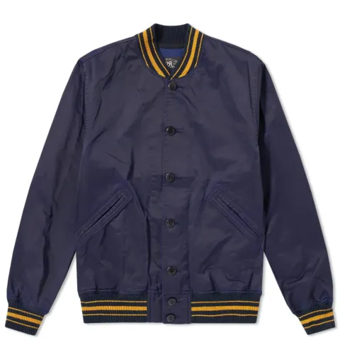 Contrast Tipping Varsity Jacket