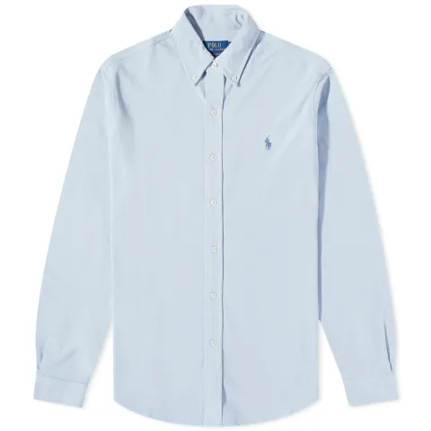 Slim Fit Button Down Pique Shirt