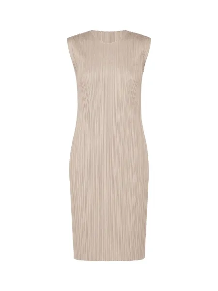 Pleats Please New Colorful Basics Dress Greige