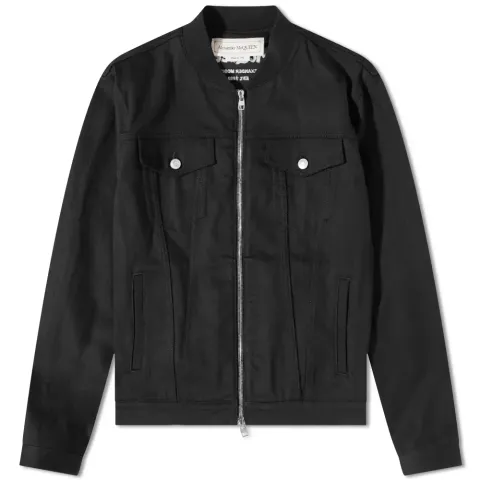 Grafitti Logo Embroidered Denim Jacket