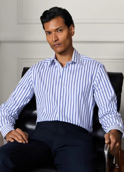 Tailored Fit Butcher Stripe Shirt