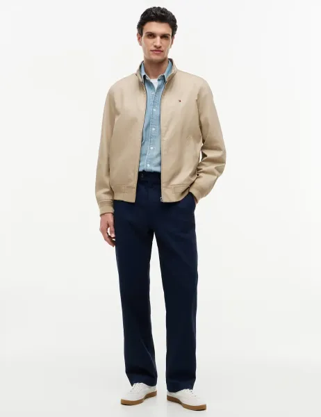 Tommy Hilfiger Pure Cotton Harrington Jacket Beige