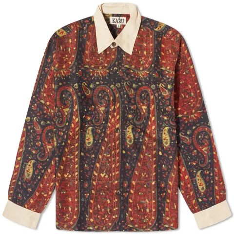 Hand Block Paisley Polo Shirt